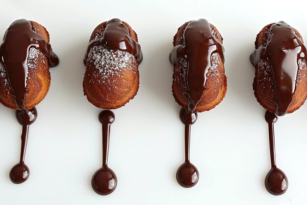 Madeleines bañadas en chocolate