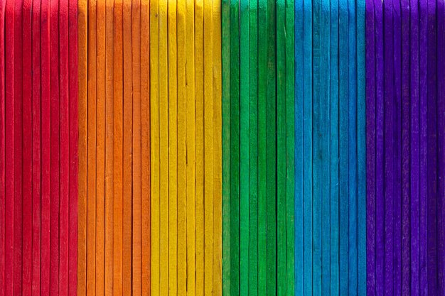 Madera de colores Arco iris