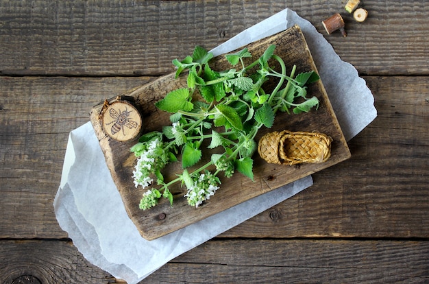 Madera de menta verde