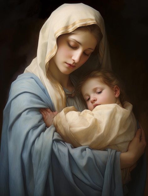 Madonna e Jesus, um símbolo do amor divino e da maternidade