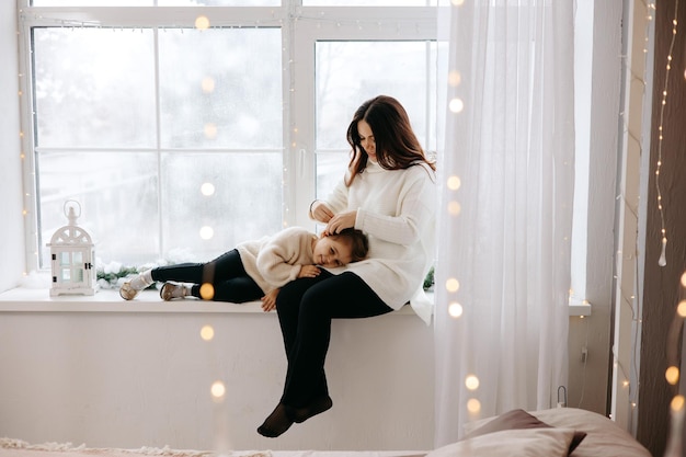 madre e hija vacaciones de invierno