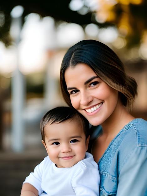 Madre feliz con su hijo