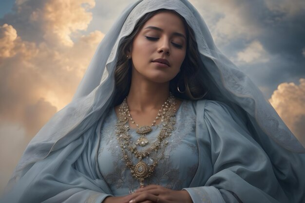 Foto la madre maría es la figura principal en el cristianismo como la madre de dios