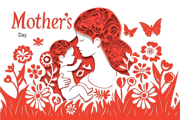 una madre y un niño están juntos en un campo de flores