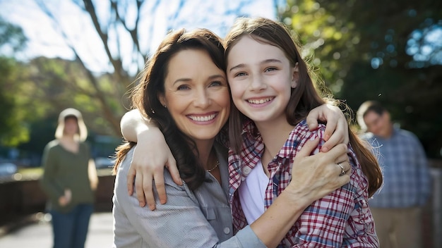 Madre con su hija adolescente