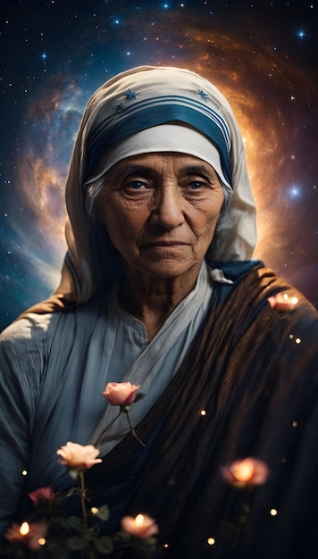 Foto madre teresa freira católica humanitária missionários da caridade os primeiros anos de vida de madre teresa