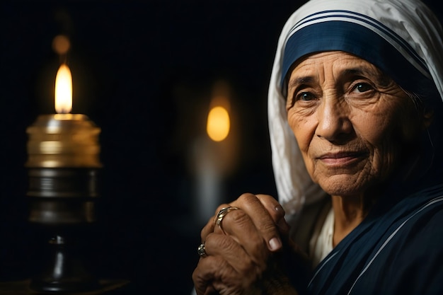 Foto madre teresa monja católica humanitaria misioneros de la caridad los primeros años de la vida de la madre teresa