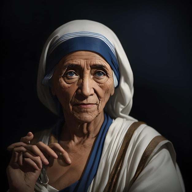 Foto madre teresa monja católica humanitaria misioneros de la caridad los primeros años de la vida de la madre teresa