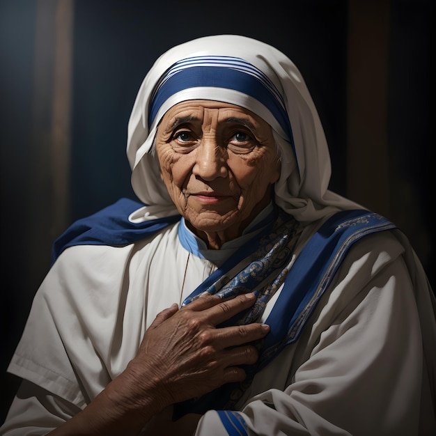 Foto madre teresa monja católica humanitaria misioneros de la caridad los primeros años de la vida de la madre teresa