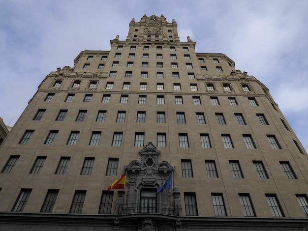 Madrid spanien gran via gebäude