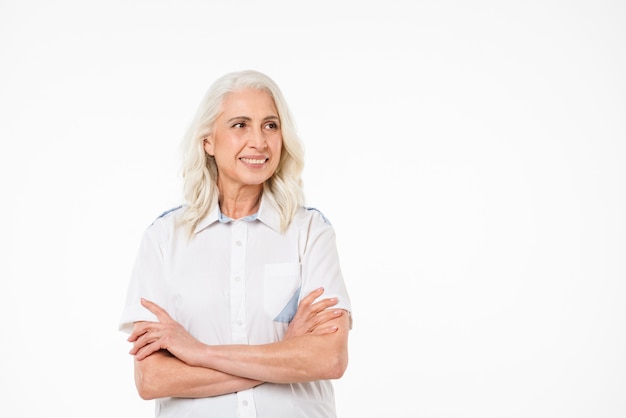 Madura vieja mujer feliz