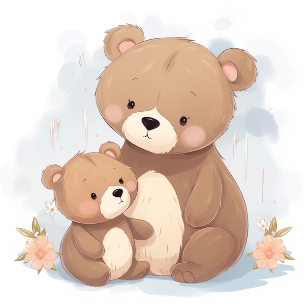 Foto mãe urso com o filho