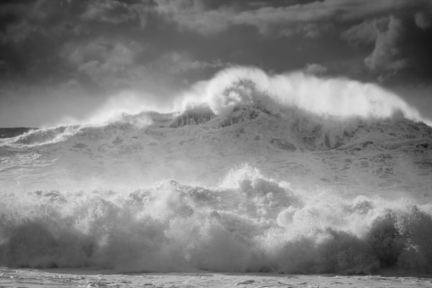 Foto mächtige wellen im meer