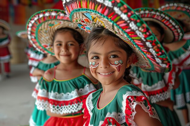 Mädchen feiert Cinco de Mayo Mexikanische Kultur Generative KI