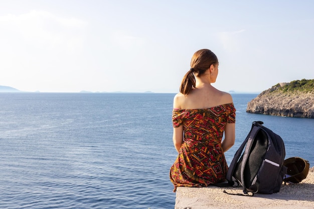 Mädchen im Tourismus auf der Insel Capri