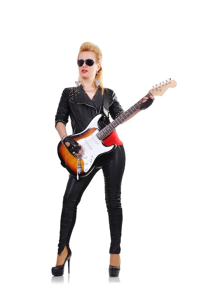 Mädchen mit E-Gitarre