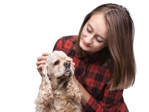 Mädchen mit Hund