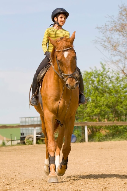 Mädchen und ein Pferd