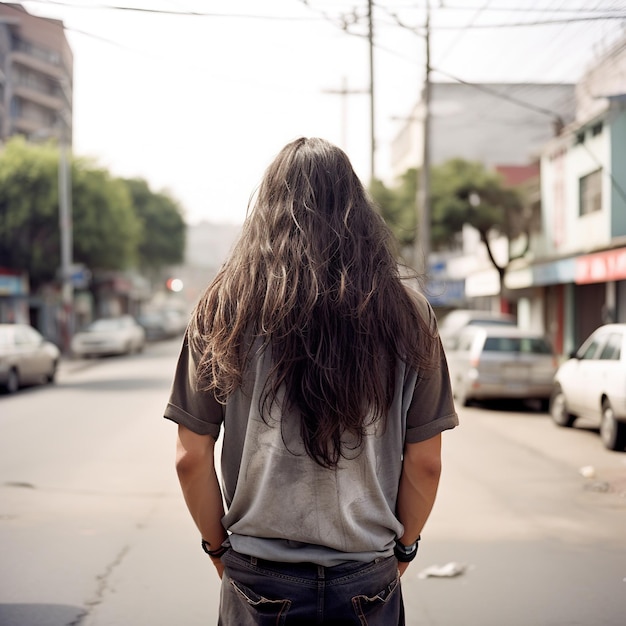 Männer mit langen Haaren, Haarschnitt, Rücksicht