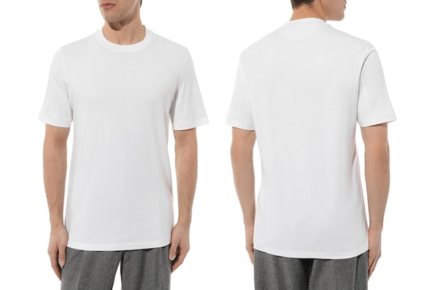 Männer-T-Shirt-Mockup auf dem Modell