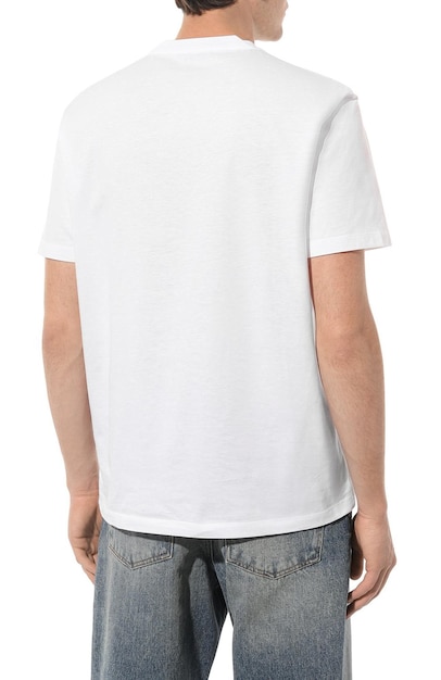 Männer-T-Shirt-Mockup auf dem Modell