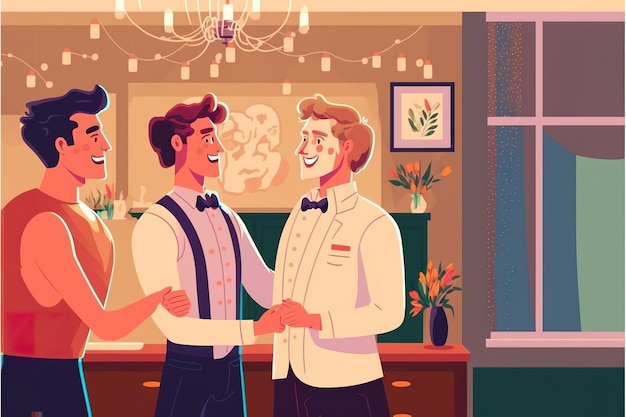 Männliche homosexuelle Hochzeit
