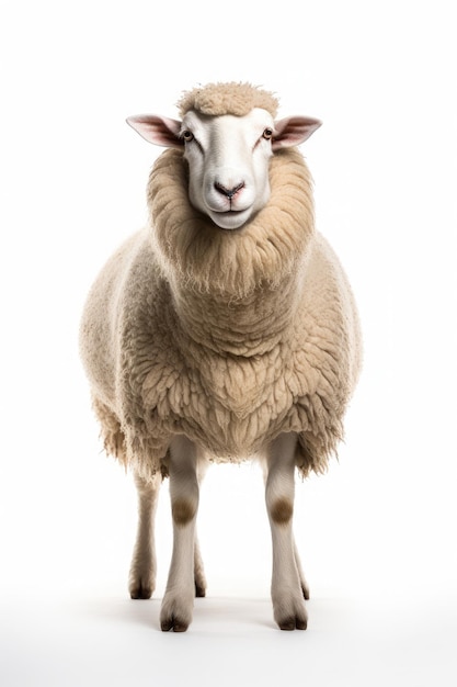 männliche Schafe auf weißem Hintergrund