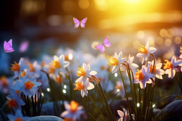 Märchenblumen auf dem Feld