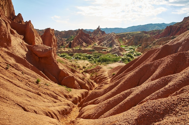 Märchenschlucht, Felsformationen am Issyk-Kul-See. Kirgisistan.Zentralasien