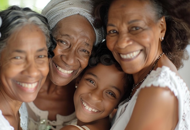 Mães e filhas caribenhas juntas para a celebração do Dia da Mãe
