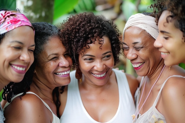 Foto mães e filhas caribenhas juntas para a celebração do dia da mãe