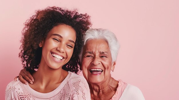 Foto mães e filhas carinhosas juntos no dia da mãe