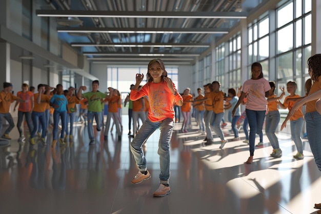 Maestra participando en una organización de danza sorpresa