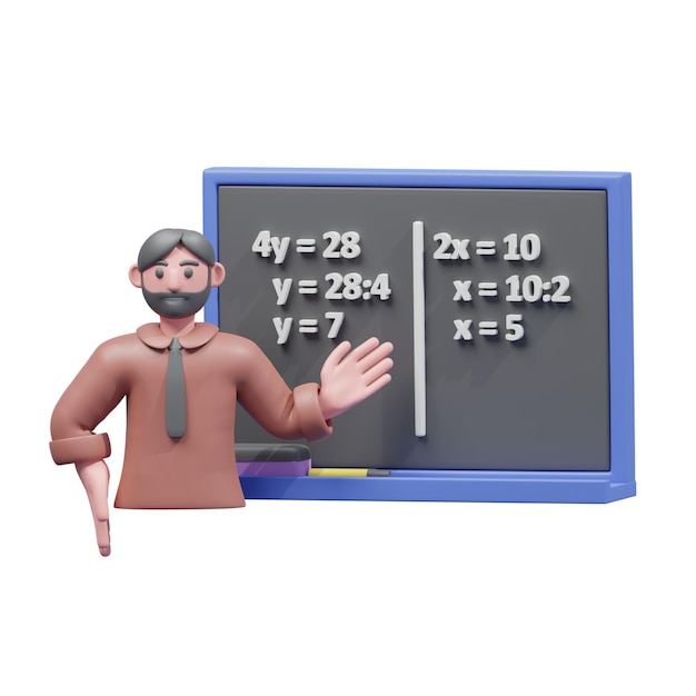 El maestro de matemáticas explica el álgebra simple