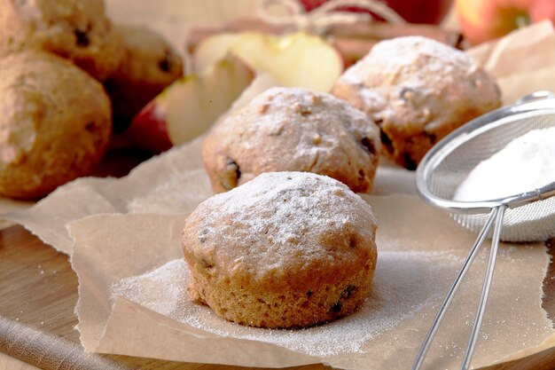 Magdalenas con manzana y canela