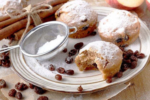 Magdalenas con manzana y canela