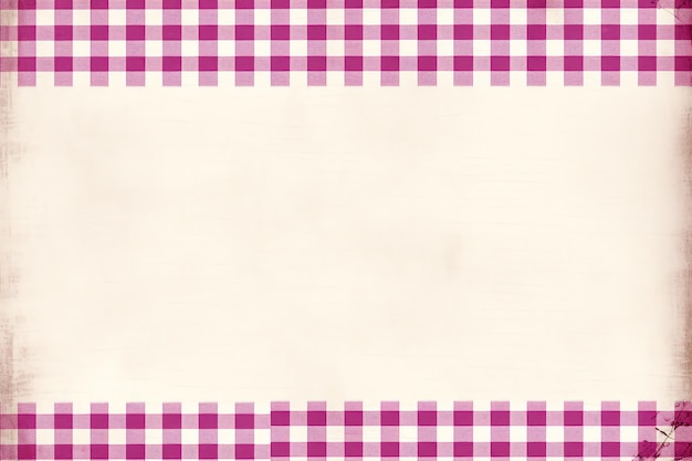 Foto magenta y blanco gingham patrón anticuado junk journal página de fondo decoración de arte de pared para el vivero