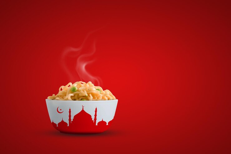 Maggi bowl Feliz ramadán feliz eid diseño islámico luna islámica invitación de ramadán e idea de ramadán kareem