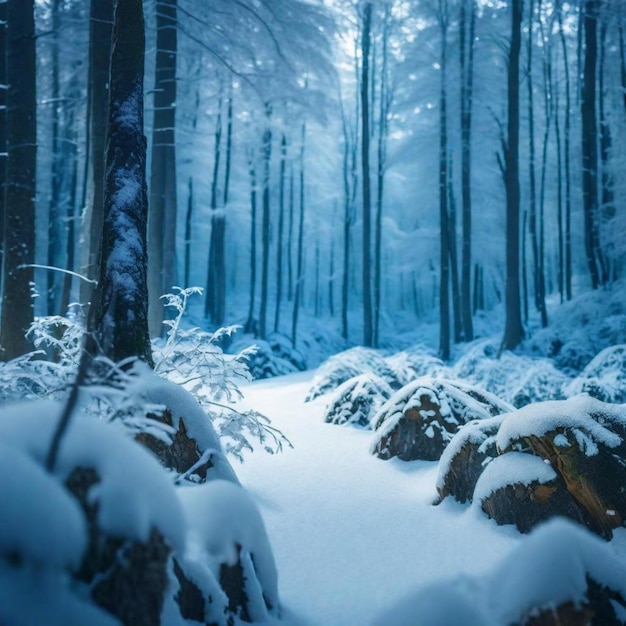 Magia del bosque nevado