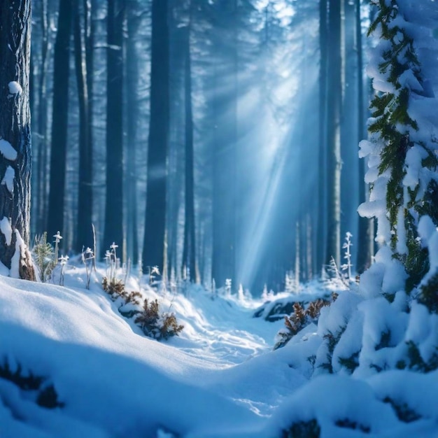 Magia del bosque nevado