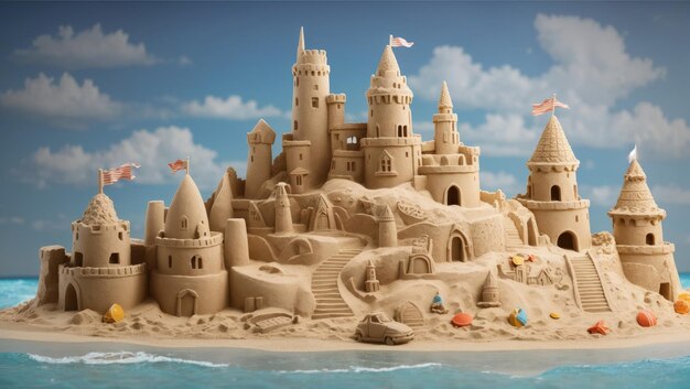 Magia junto a la playa Tres creaciones únicas de castillos de arena