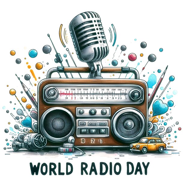 Foto la magia de la radio en el día mundial de la radio