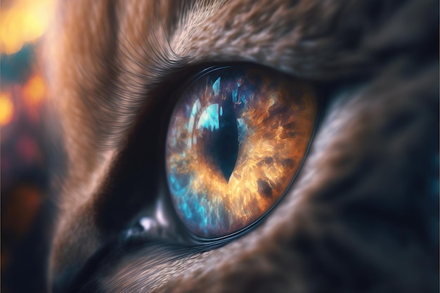 Magic Cat Eye Render generativo ai