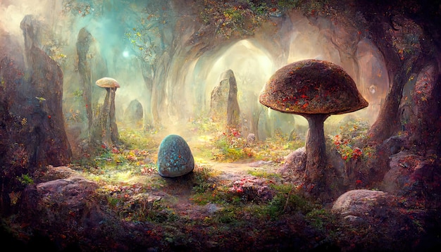 Magic Mushroom Hollow fondo místico