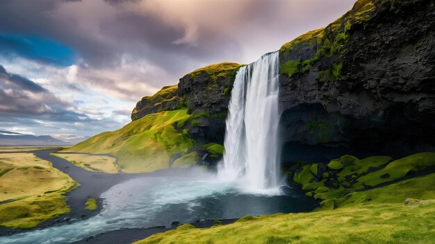 La mágica cascada de Seljalandsfoss en Islandia