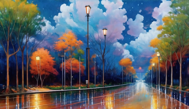 Magical Fantasy Scenic Nature Landscape Hintergrund Trending Ai generierte Kunstwerke