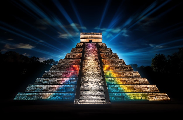 Magische Projektionskarten enthüllen die majestätische Pyramide von Chichen Itza