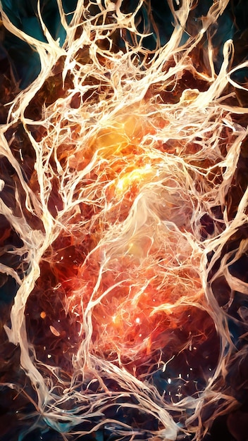 Magische Teilchen-Neuron-Konzept-Illustration