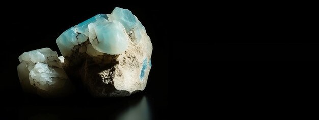 Magnesita piedra mineral fósil fósil cristalino geológico fondo oscuro de primer plano