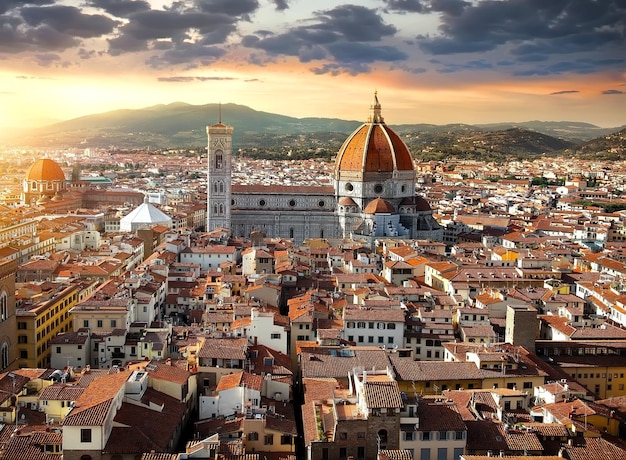 Magnífica basílica de Santa Maria del Fiore em Florença, Itália